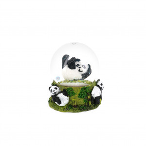 Boule neige panda jouant
