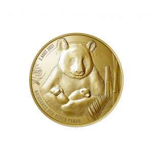Médaille monnaie de Paris pandas maman + bébés