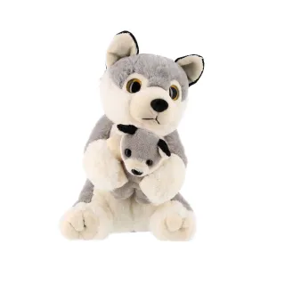 Peluche loup Kiana et son bébé