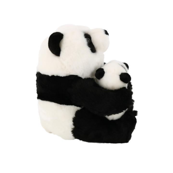 Peluche panda Shan et ses bébés