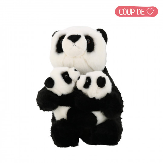 Peluche panda Huan Huan et ses bébés
